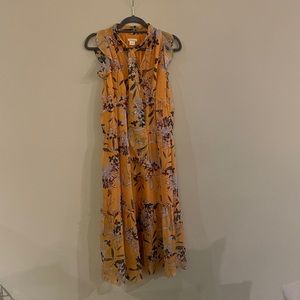Shoshanna Yellow Elena Floral Dress. Size 0